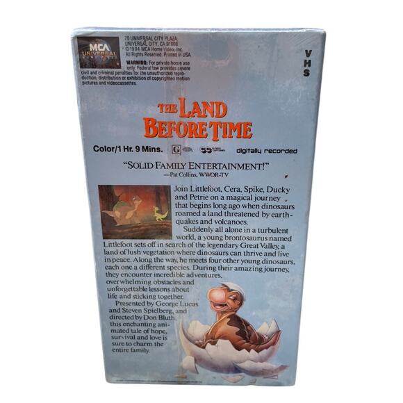 The Land Before Time VHS Movie Home Video Dinosaur Spielberg Promo Sealed NEW - Picture 2 of 5